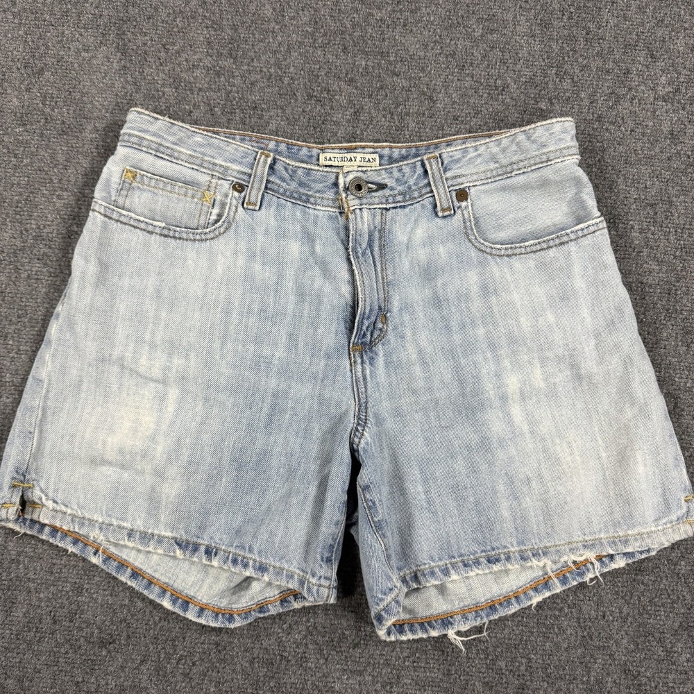 Ralph Lauren Polo Jeans Co Shorts Womens 28/6 Distressed Denim Saturday Y2K